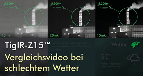 Thermalvorsatzgeräte bei schlechtem Wetter bis <15mK im Vergleich