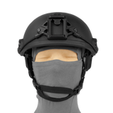 Puppenkopf mit FAST-Helm - Frontalansicht 