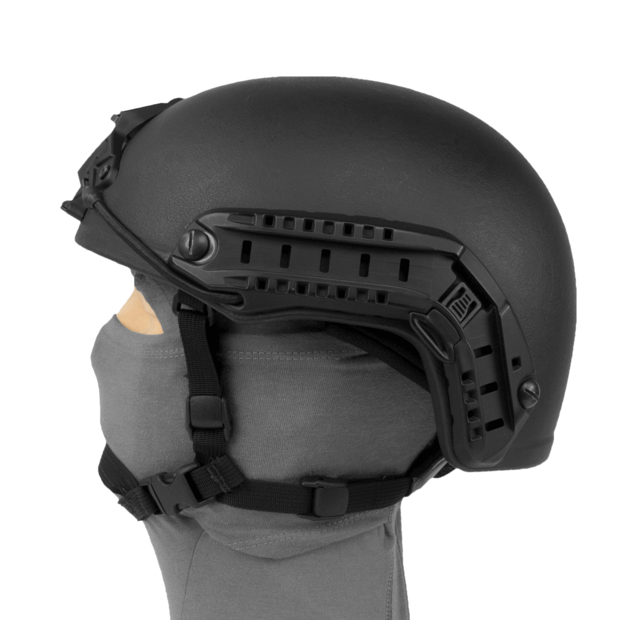 Puppenkopf mit FAST-Helm - Seitenansicht 