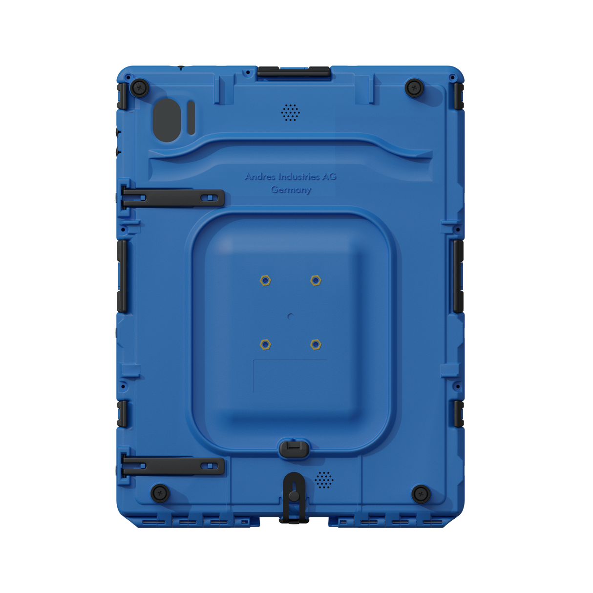 Eine 3D-Illustration von einem blauen aiShell Air 11 von hinten